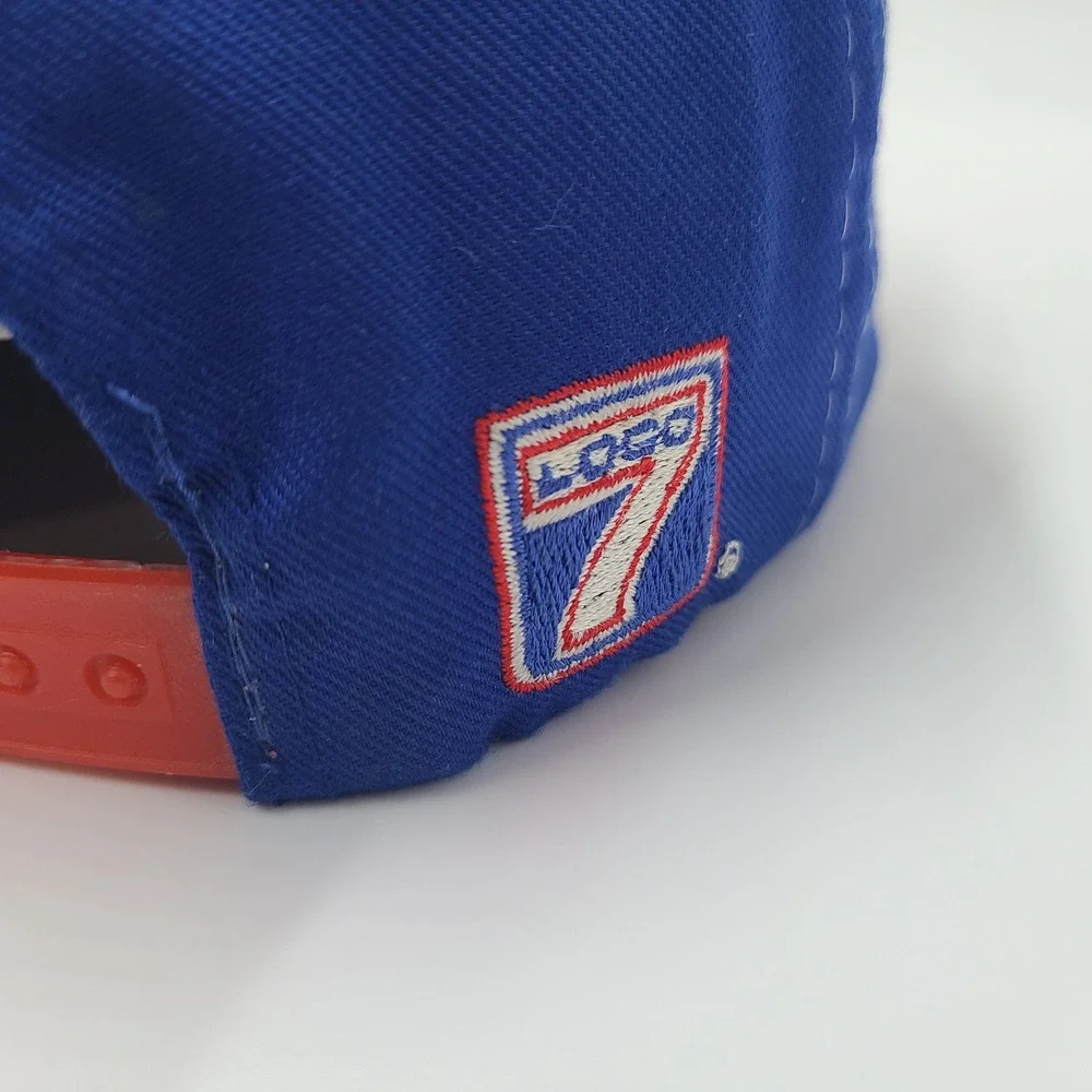 Vintage New York Knicks Hat Snapback (Fits‎ Small) Logo 7 Blue NBA Big Wrap Logo